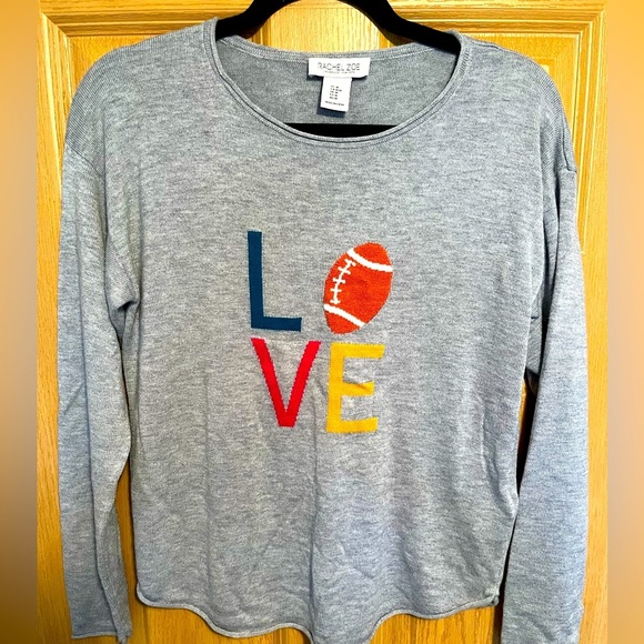 Rachel Zoe Love Football 🏈 Sweater - Picture 1 of 9